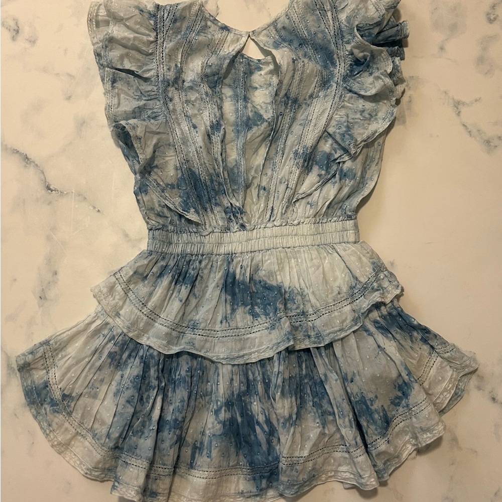LoveShackFancy Natasha Ruffle Mini Dress - Picture 7 of 8